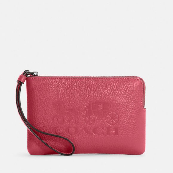 COACH CORNER ZIP WRISTLET WITH HORSE AND CARRIAGE - Picture 9 of 11